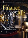 Finance for All? (eBook): Policies and Pitfalls in Expanding Access